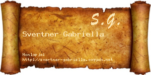 Svertner Gabriella névjegykártya